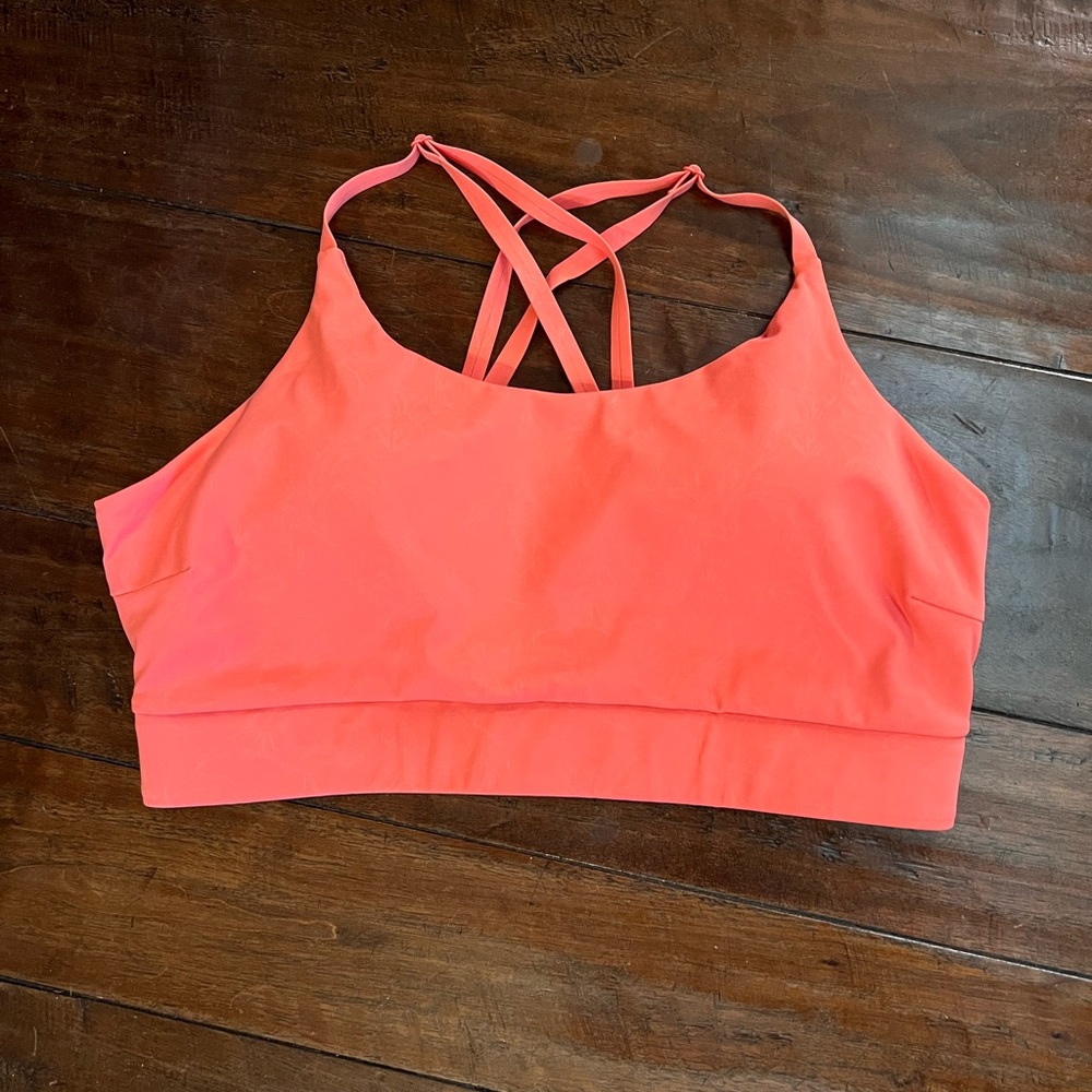 TAVI Bra - adjustable straps/removable cups in salmon pink with subtle design